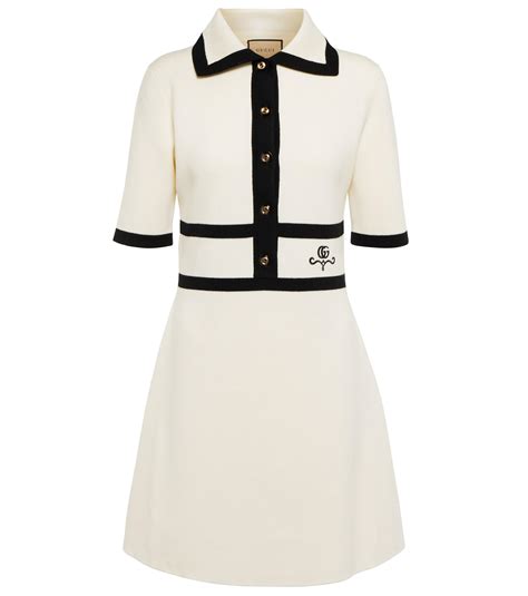 gucci white wool dress|Gucci one shoulder dress.